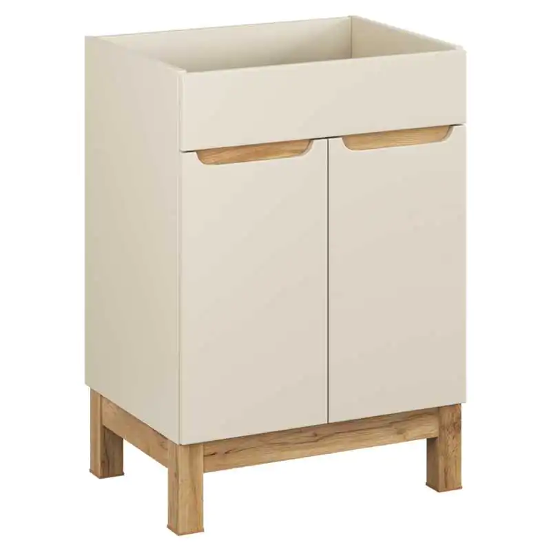 Ograniczona ilość Szafka pod umywalkę 60 cm 2 drzwi BALI CASHMERE