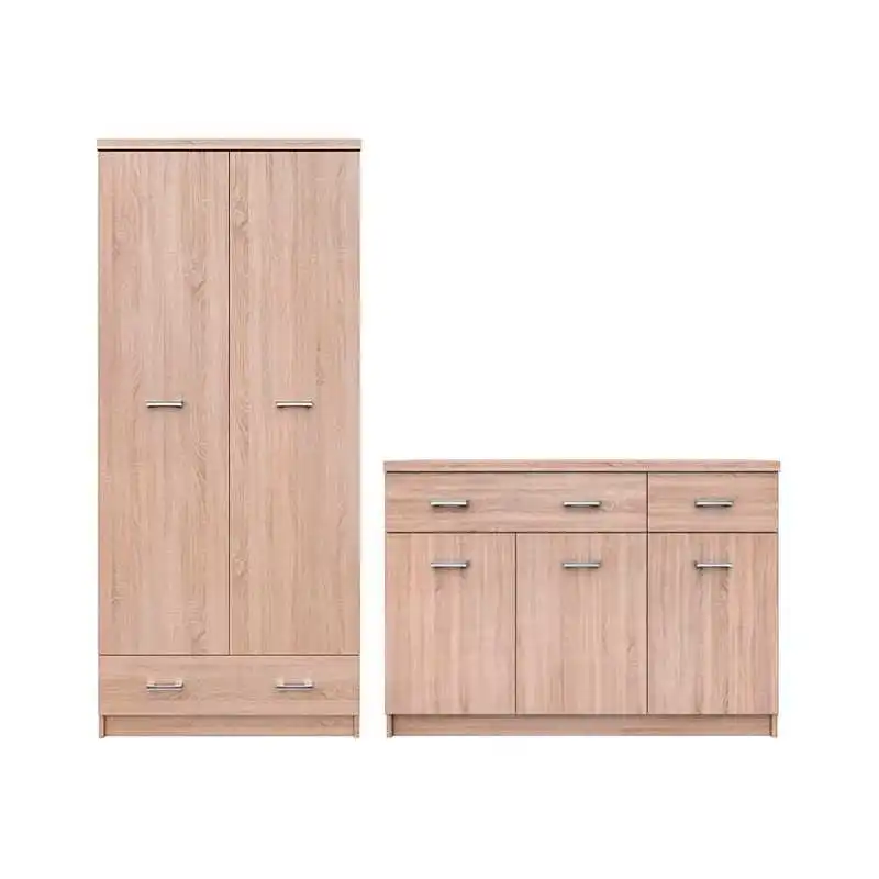 Bestseller Zestaw Szafa + Komoda TOP MIX 2 Dąb Sonoma