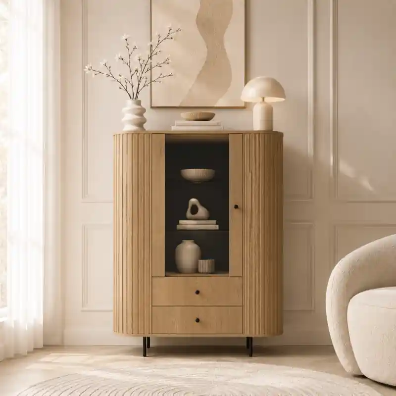 Bestseller Witryna OVELLO 1F 2S dąb cremona