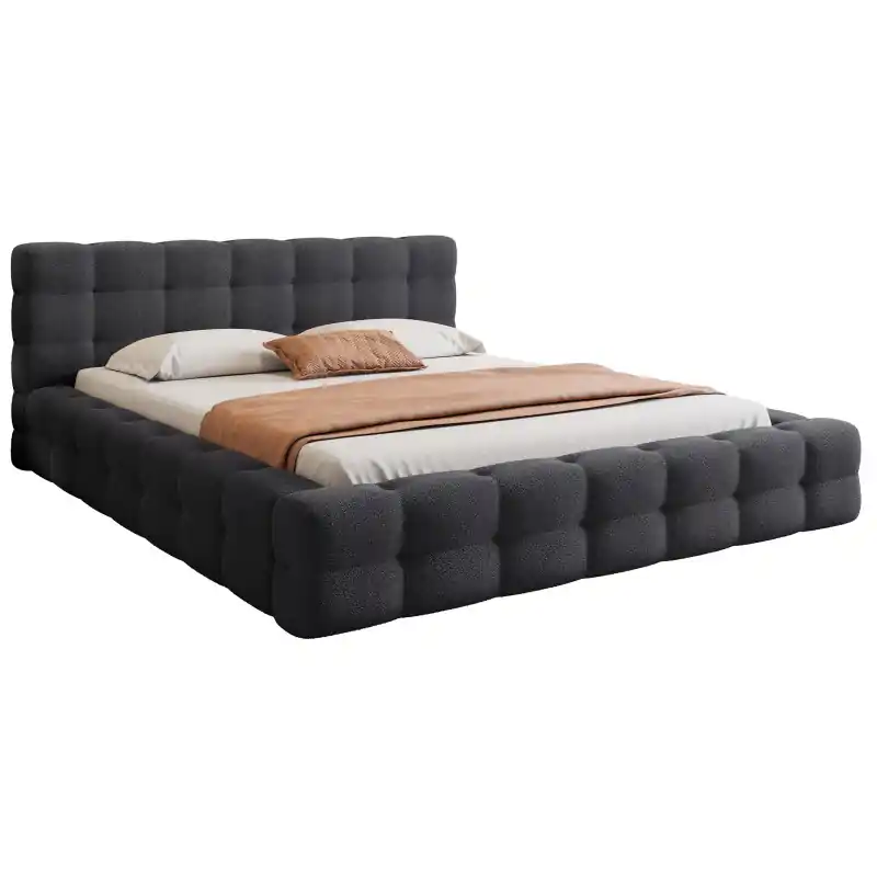Wyjątkowa oferta Łóżko Tapicerowane Amaro 180x200 Czarne